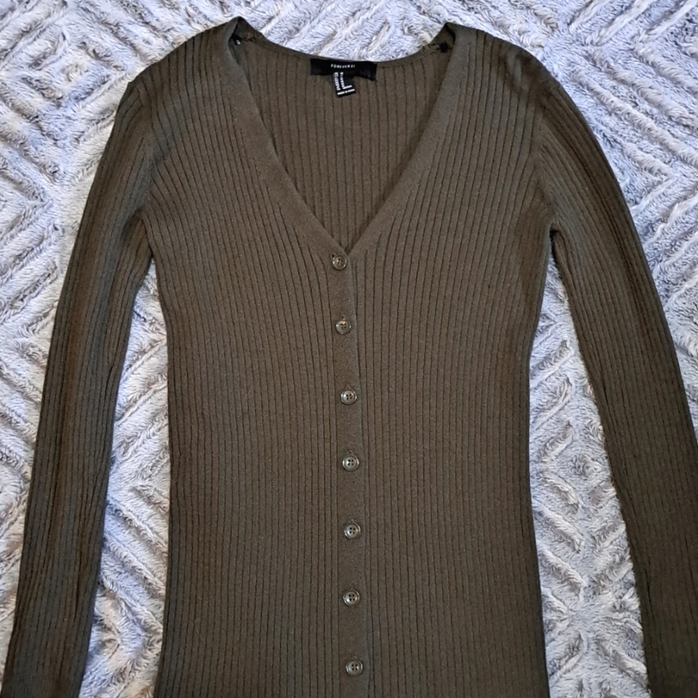 Forever 21 Olive Sweater Dress